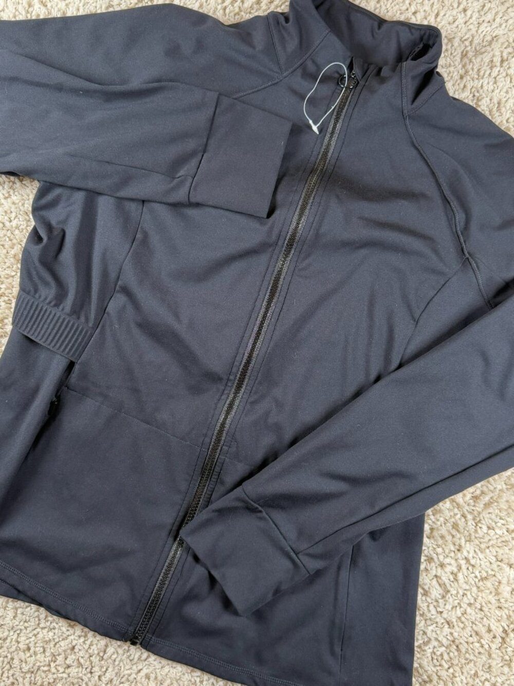 NWOT Fabletics Womens Size XXL Black Full Zip Athletic Jacket